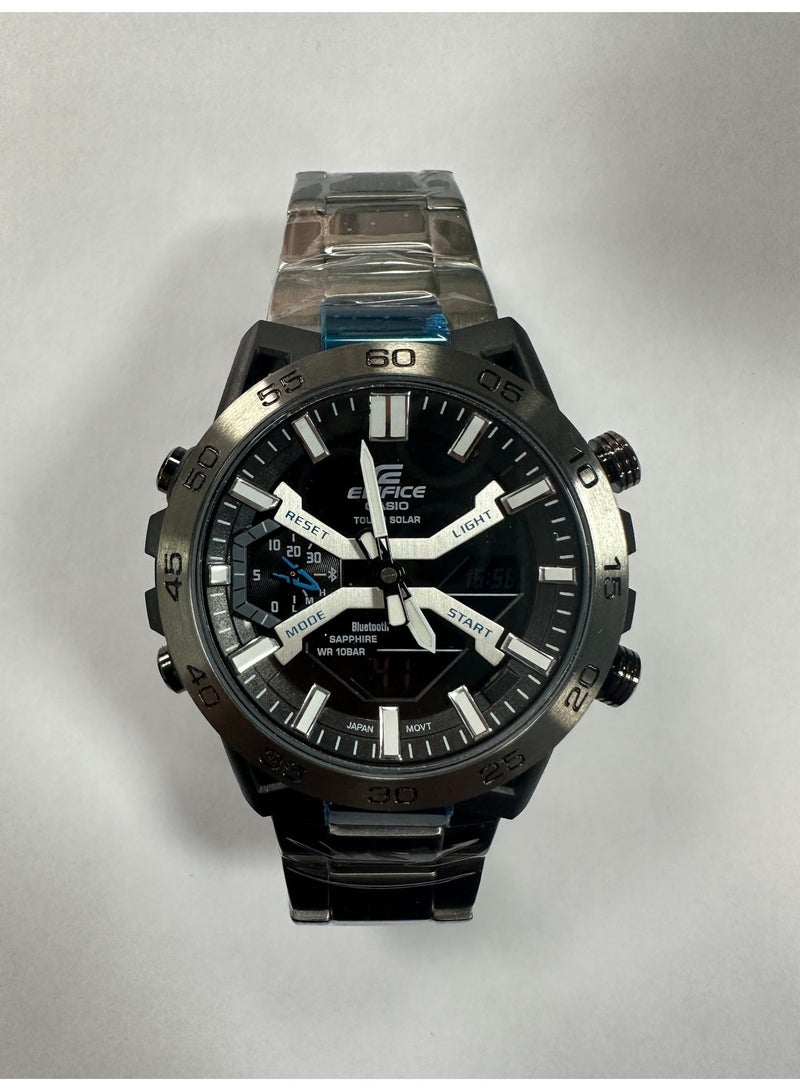 CASIO Edifice Analog/Digital Dual Display Stainless Steel Men's Watch ECB-2000DC-1ADF (without Bluetooth) - Image 1