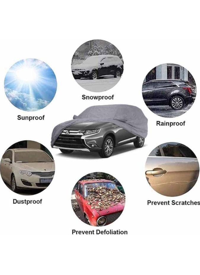 fenex Fenex Car Cover [SUV] – All-Weather Protection | Waterproof, UV-Resistant, Dustproof, Breathable | Indoor/Outdoor Use | Door Zipper & Mirror Pockets | Fits SUV cars (495 × 190 × 177 cm)  - Image 3