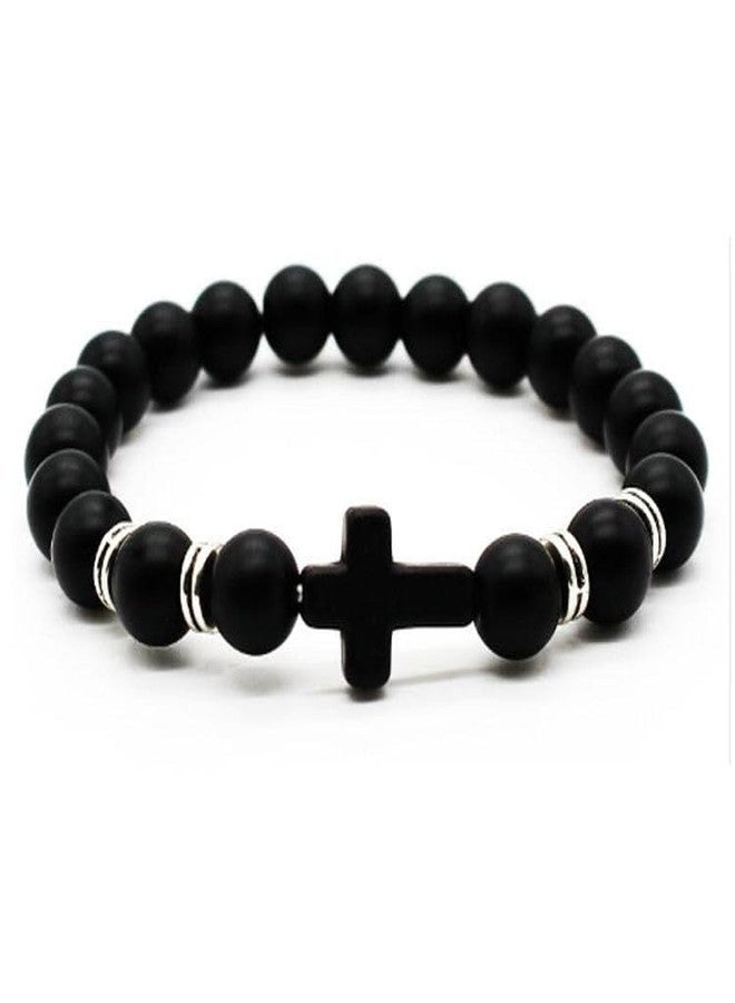 Salty Alpha Pack of 2 Near God Volcanic Rock Band for Men | Hand Bands for Boys | Wrist Bracelets for Man | Fashion Jewellery Accessories | Stylish | Christmas, Marriage, Birthday | Gift for Valentine Day - Image 5
