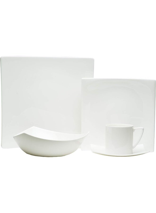 Red Vanilla Extreme White 16 Piece Dinner Set - Image 1