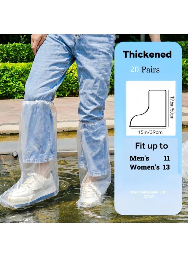 10 Pairs Waterproof Boot Covers, plastic material, Non-Slip Outdoor Waterproof Shoe Protectors - Image 2