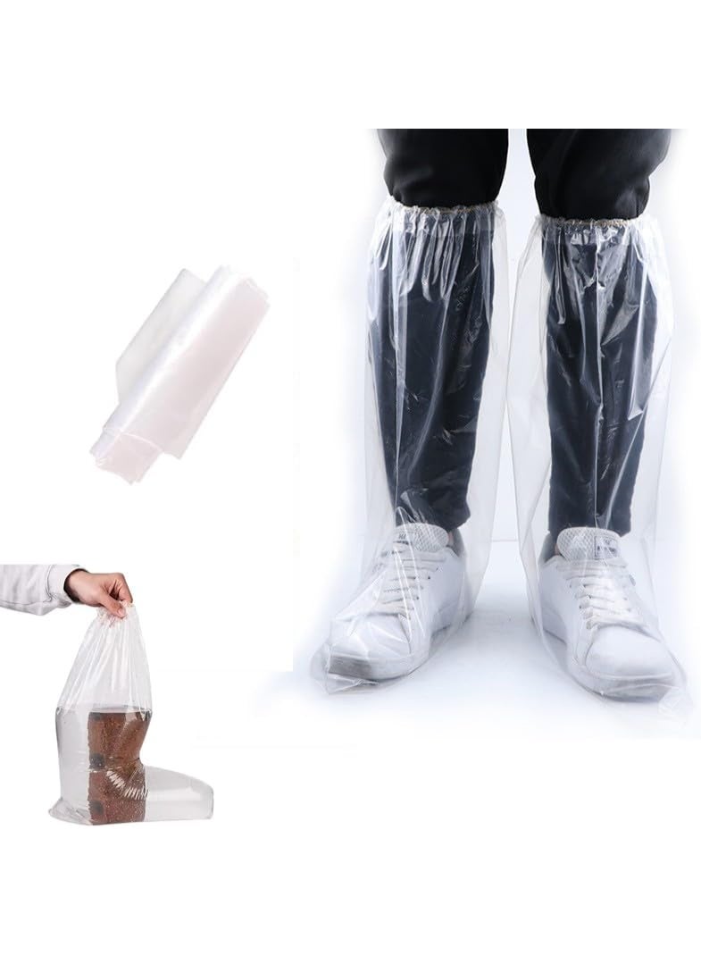 10 Pairs Waterproof Boot Covers, plastic material, Non-Slip Outdoor Waterproof Shoe Protectors - Image 1