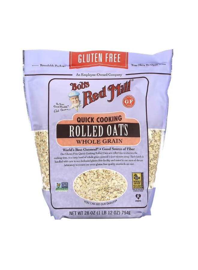 Bob's Red Mill Quick Cooking Rolled Oats Whole Grain Gluten Free 28 oz 794 g - Image 1
