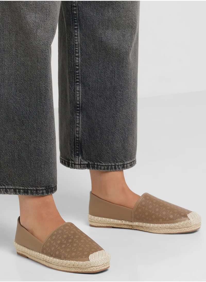 Ginger Monogram Laser Cut Espadrille