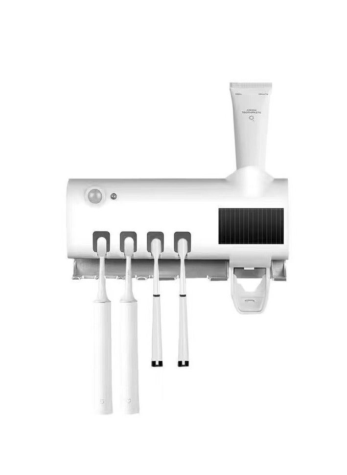 Household intelligent toothbrush sterilizer, toothpaste toothbrush holder set squeeze toothpaste multi-functional hole-free  - Image 4