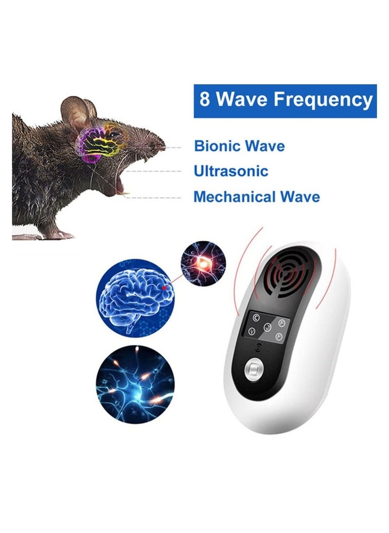 SYOSI - Ultrasonic Mouse Repellent, 8 Wave Frequency Conversion Rat Repellent, Efficient Spider Repellent, Ultrasonic Pest Repeller For Rodents, Cockroaches and other insects (UK) - Image 1
