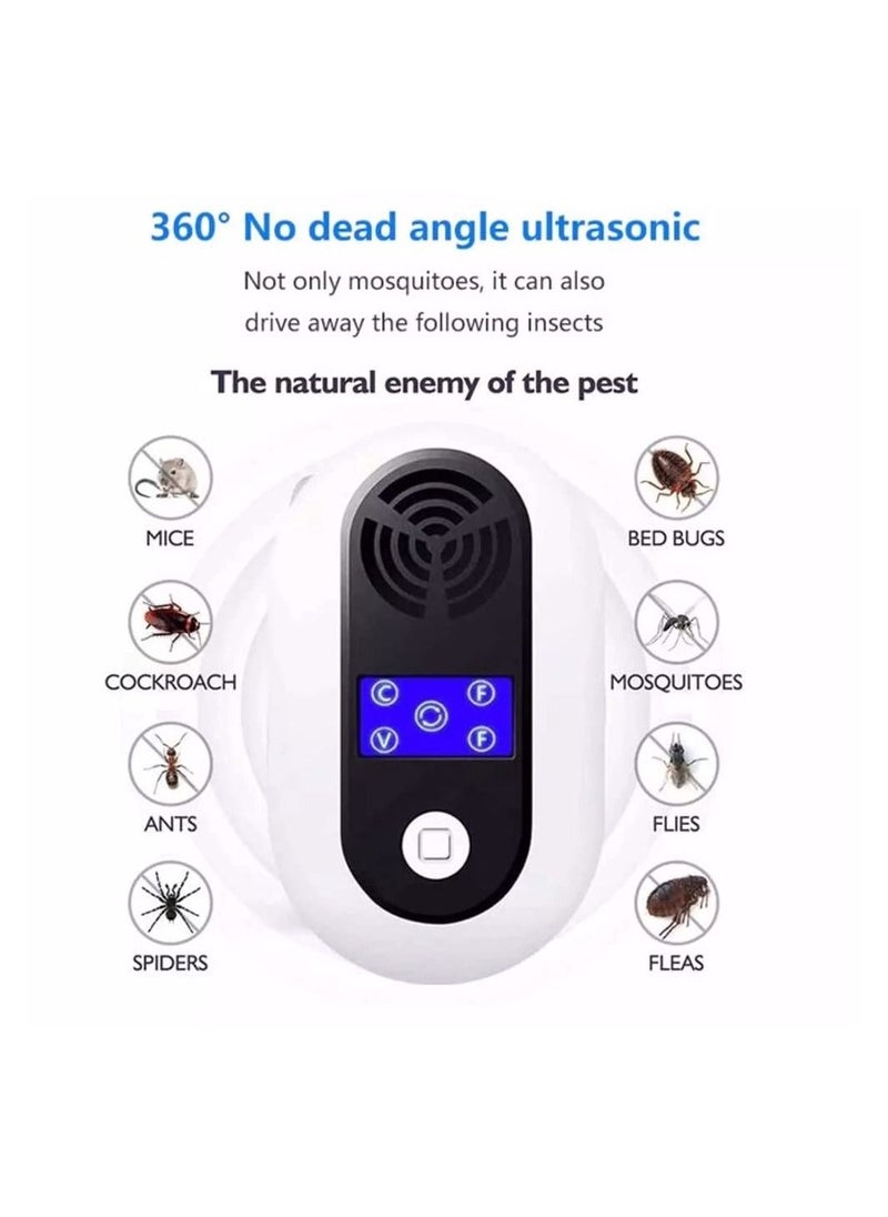 SYOSI - Ultrasonic Mouse Repellent, 8 Wave Frequency Conversion Rat Repellent, Efficient Spider Repellent, Ultrasonic Pest Repeller For Rodents, Cockroaches and other insects (UK) - Image 1