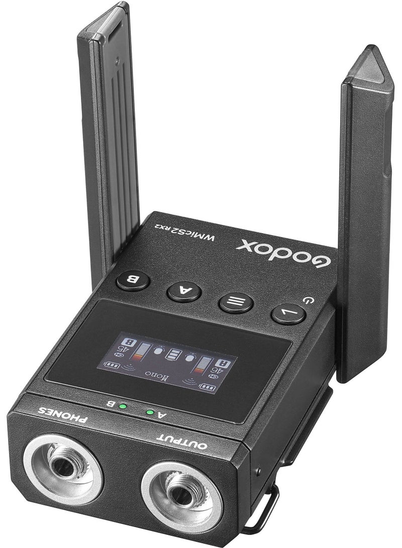 Godox WMicS2 UHF Compact Wireless Microphone System for Cameras & Smartphones with 3.5mm (514 to 596 MHz) - Image 4