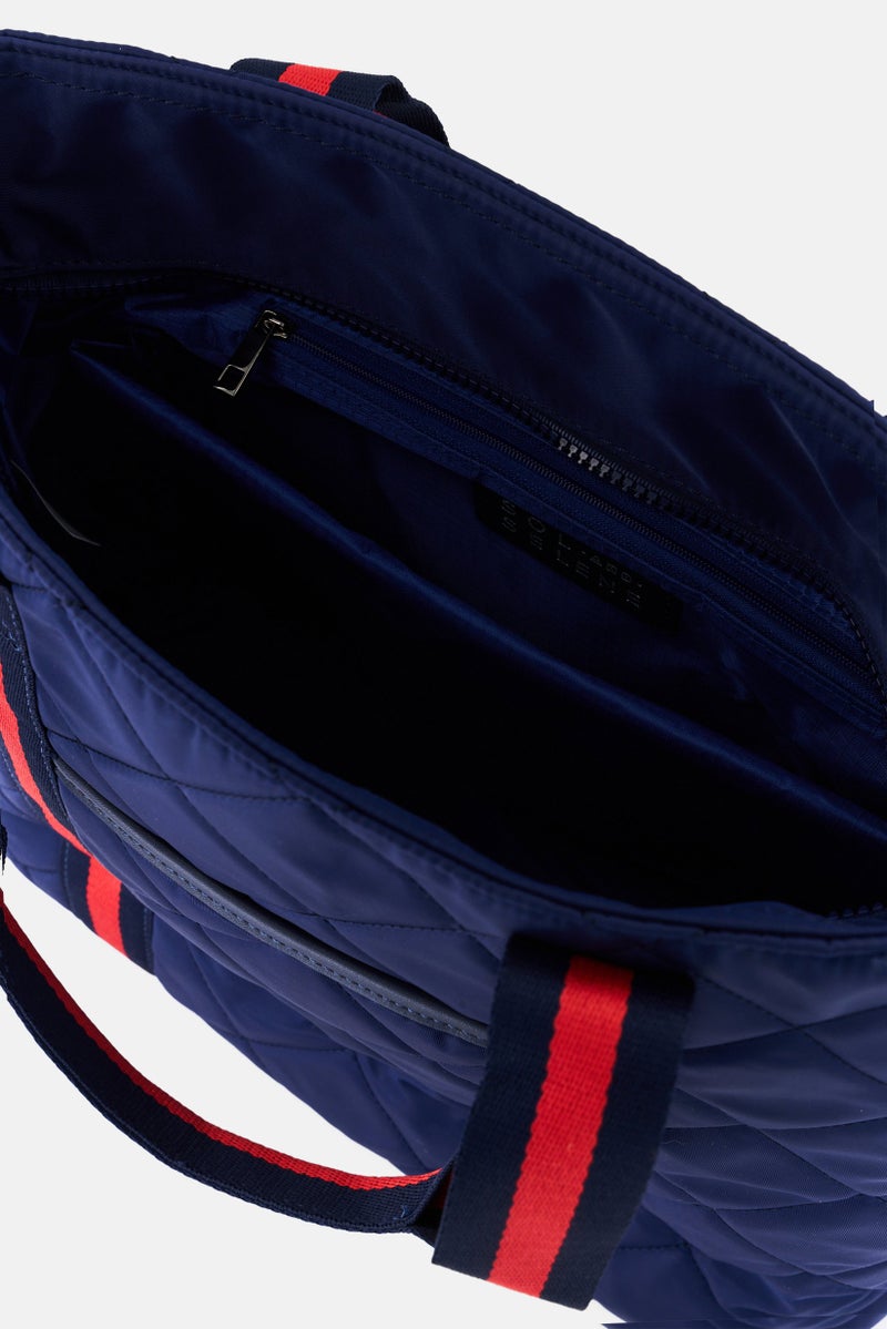 Sol and Selene Women Diamond Pattern Tote Bag 42 L x 33 H x 14 W cm, Navy - Image 4