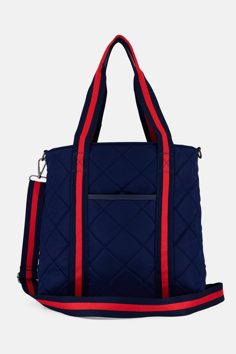 Sol and Selene Women Diamond Pattern Tote Bag 42 L x 33 H x 14 W cm, Navy - Image 2