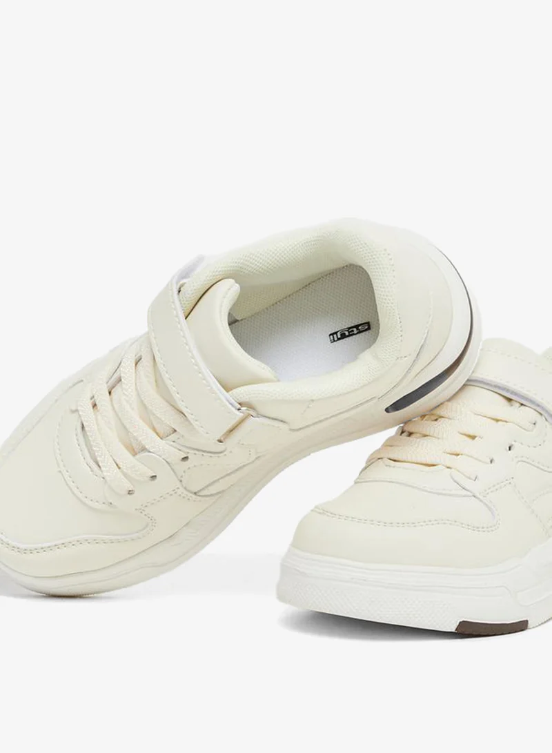 Styli Active Panelled Sneakers with Hook and Loop Closure