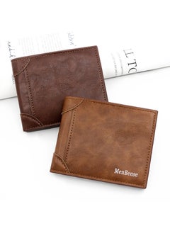 MenBense Men's Short Wallet Fashion Simple Pu Men's Wallet Wallet Wallet Coin Coin Card Bag  - Image 2