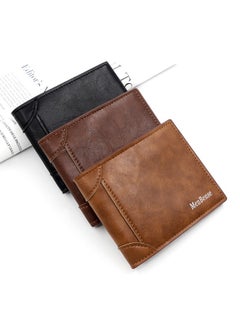 MenBense Men's Short Wallet Fashion Simple Pu Men's Wallet Wallet Wallet Coin Coin Card Bag  - Image 3