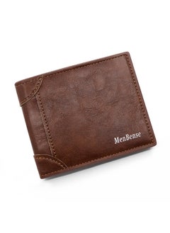 MenBense Men's Short Wallet Fashion Simple Pu Men's Wallet Wallet Wallet Coin Coin Card Bag  - Image 1