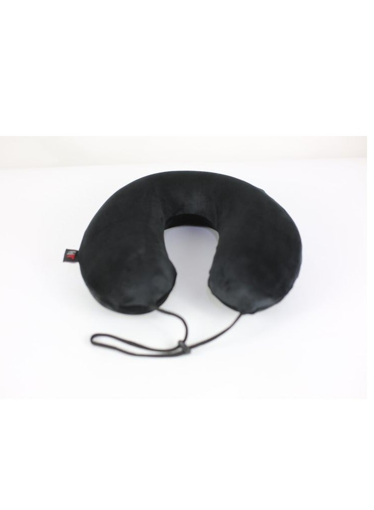 HT A classic travel pillow to support the head on long trips, made of German memory foam with a luxurious velvet cover. - Image 1
