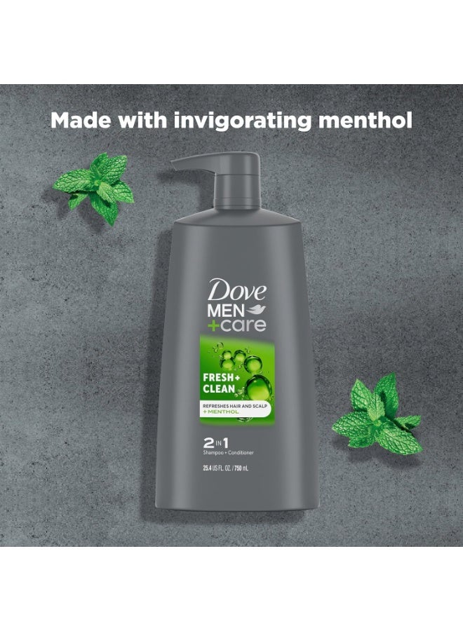 Dove Men+Care DOVE MEN + CARE 2-in-1 Shampoo and Conditioner Fresh and Clean 4 Count Nourishes and Invigorates Helps Strengthen Hair 25.4 oz - Image 4