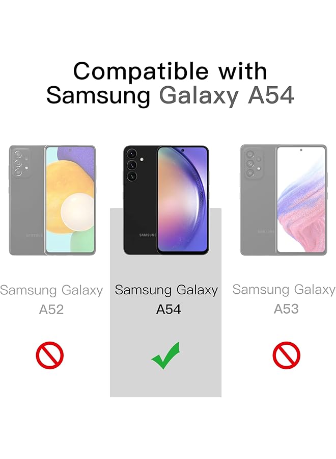 Jetech Screen Protector For Samsung Galaxy A54 5G 6.4 Inch 9H Tempered Glass Film Anti Scratch Hd Clear 3 Pack - Image 3