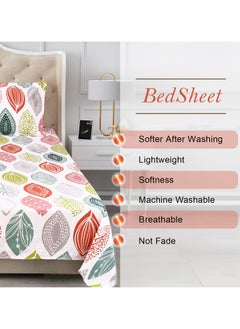 Status Contract Status Contract Envogue Cotton Feel Double Bedsheet with 2 Pillow Covers for Bed Room, Home, Hotel-120 GSM (Floral)  - Image 4
