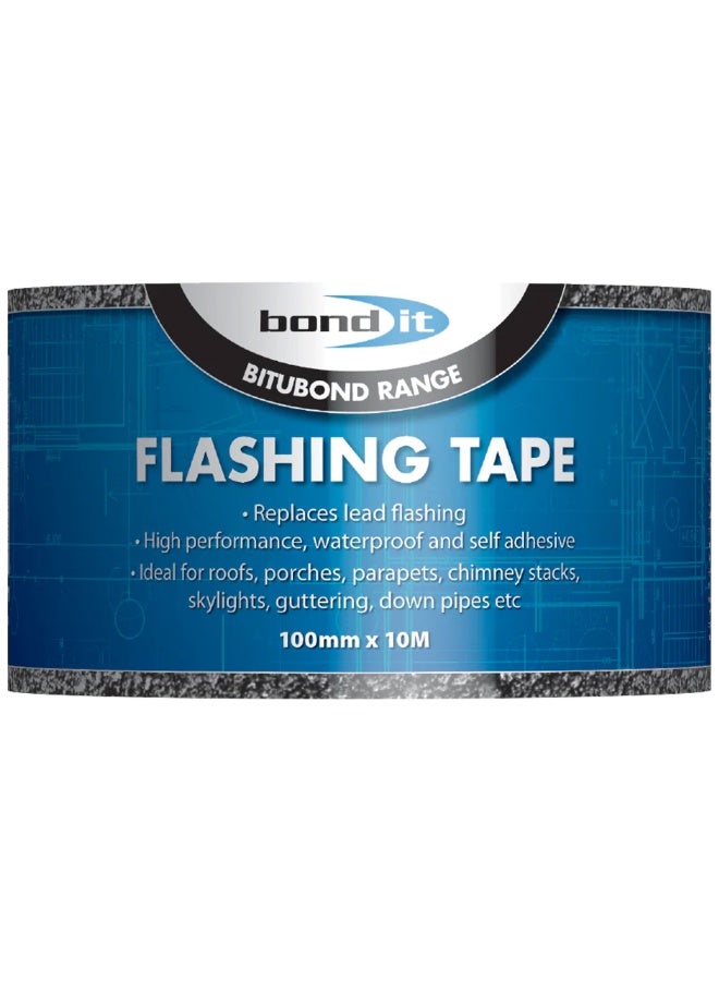 بوند إت شريط فلاشينغ ١٠٠ مم × ١٠ م – شريط سقف لاصق مقاوم للماء بلون الرصاص، مقاوم للثنيات والتمزق، مثالي لإصلاح الأسقف وإحكام السدّ. - Image 2