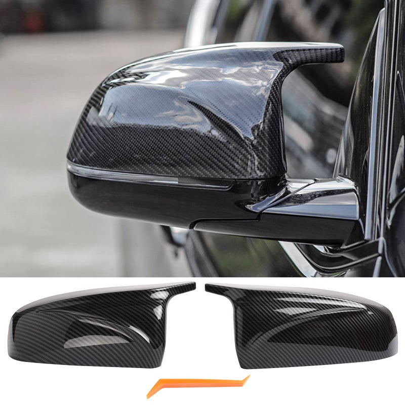 BILLDIO Side Mirror CapsCarbon Fiber Rearview Compatible with 20072014 BMW X5 E70 X6 E71