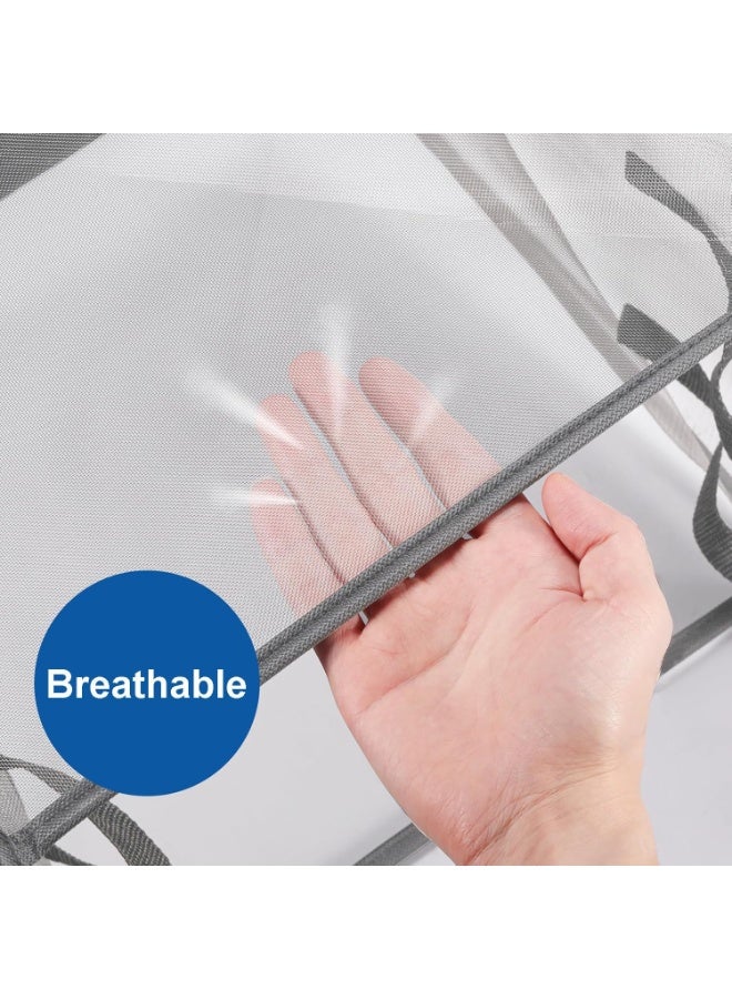 TYCOM Popup Laundry bags Hamper with Handles, Portable Durable Collapsible Storage Easy Folding Pop-Up Clothes Hampers Basket Foldable for Kids Room College Dorm or Travel - Double Grey - Image 5