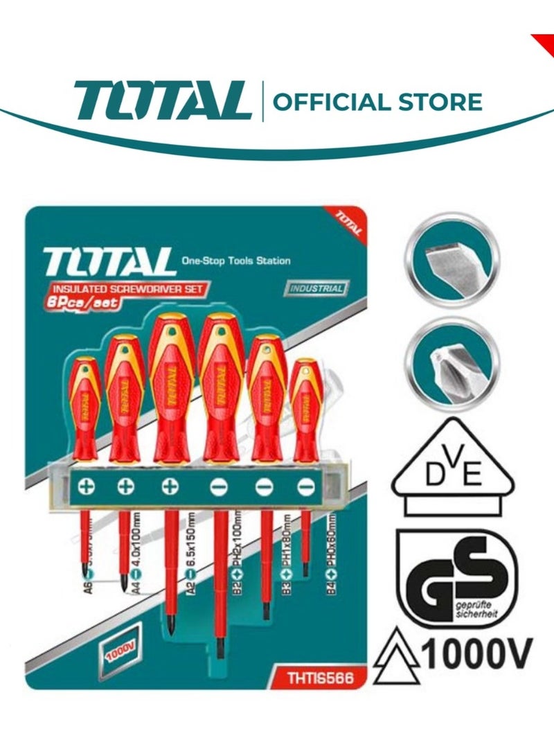 توتال TOTAL طقم مفك معزول 6 قطع 1000 فولت 6 قطع (THTIS566)  - Image 3