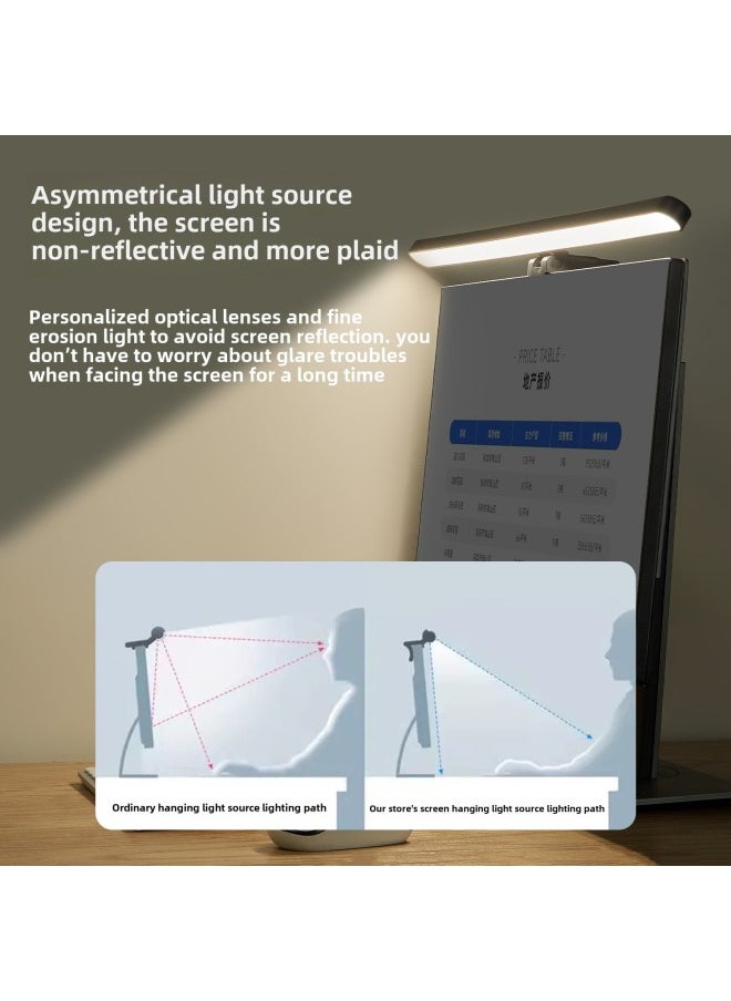 Screen Hanging Lamp Dimming Eye Protection Lamp Anti-blue Light Intelligent Eye Protection Lamp Led Desk Lamp Computer Lamp Display Eye Protection Lamp-Specifications:TB-300SX5 (aluminum Alloy Extended Straight Screen Model 50cm) Screen Hanging Light (remote Control Model)