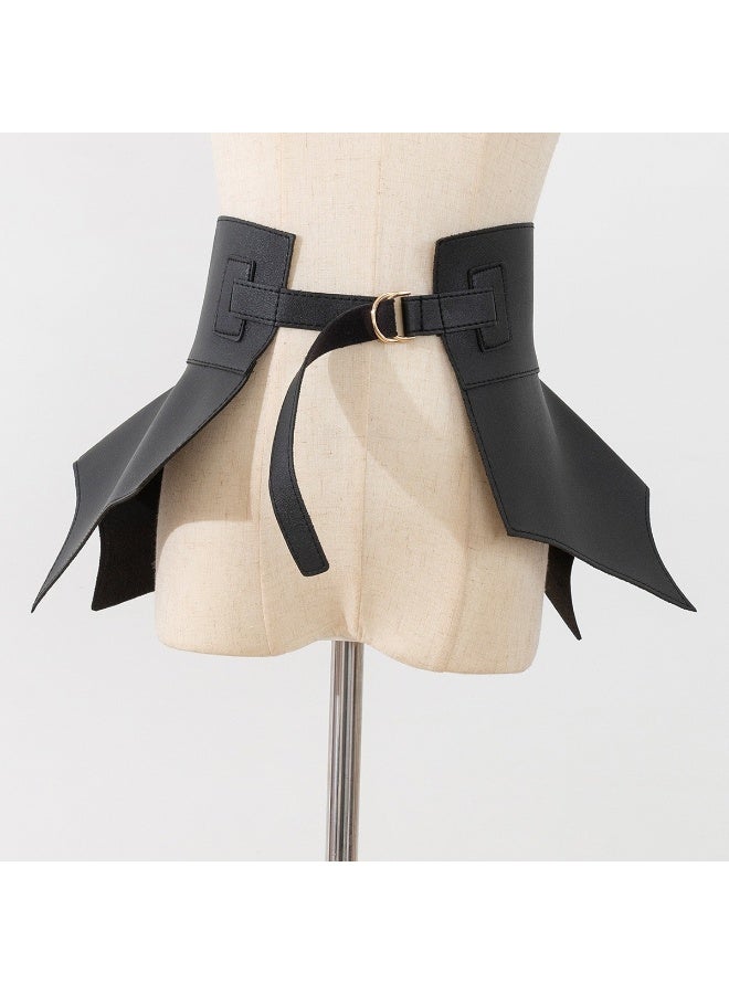 حزام طويل عريض من الجلد PU حزام خصر للنساء حزام خصر حزام مشد - Image 4