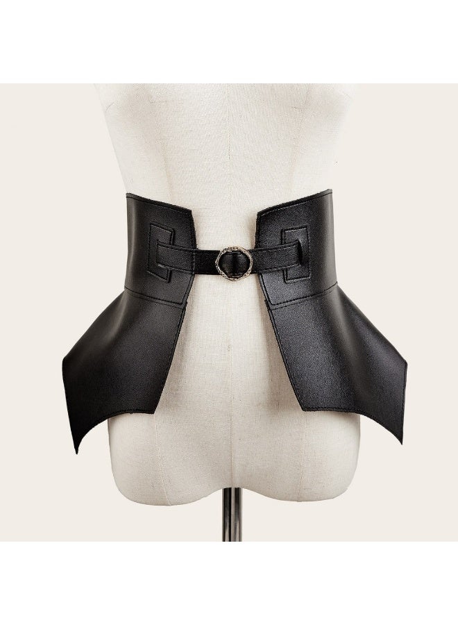 حزام طويل عريض من الجلد PU حزام خصر للنساء حزام خصر حزام مشد - Image 3