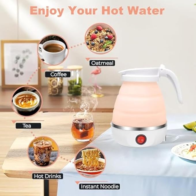 KASTWAVE Foldable Portable Electric Kettle Mini Travel Winter Outdoor Portable Kettle With Separable Power Food Grade Silicone Household Kettle Heating Convenient Safe Quick Multipurpose Utility Tool - Image 4