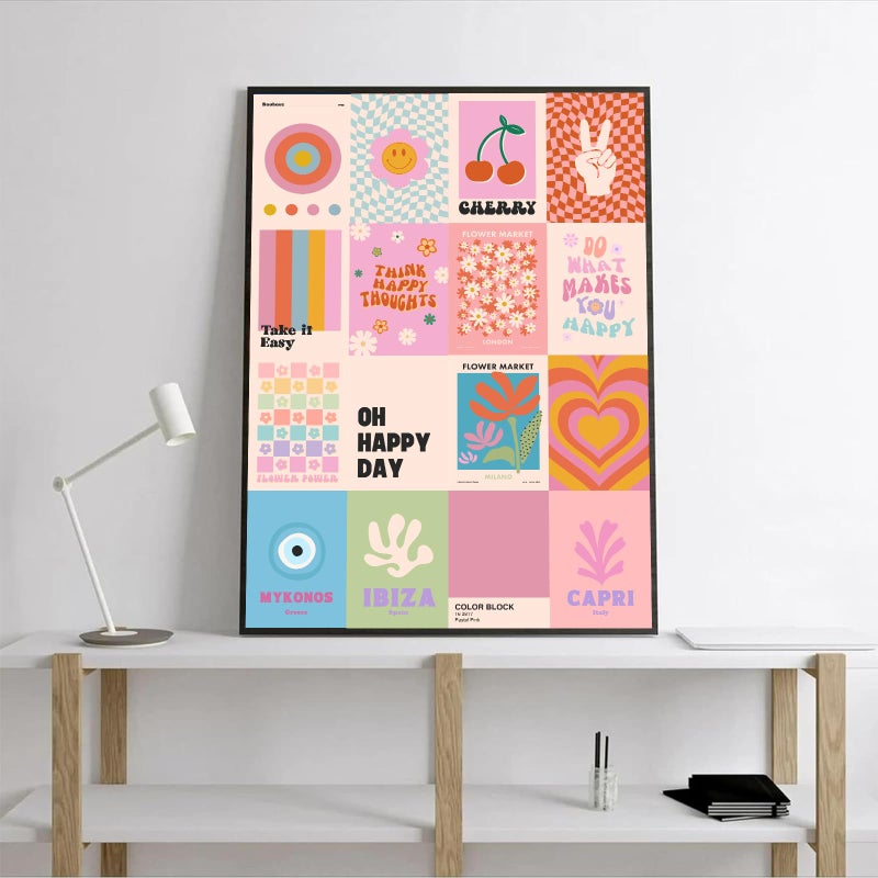 KBKBART Preppy Room Decor  70pcs Preppy Wall Collage Kit Aesthetic Pictures  Cute Preppy Wall Decor  Trendy Pink Photo Collage Kit 4""x6"" Preppy Wall Art Posters  Preppy Things for Teen Girls Bedroom Dorm - Image 5