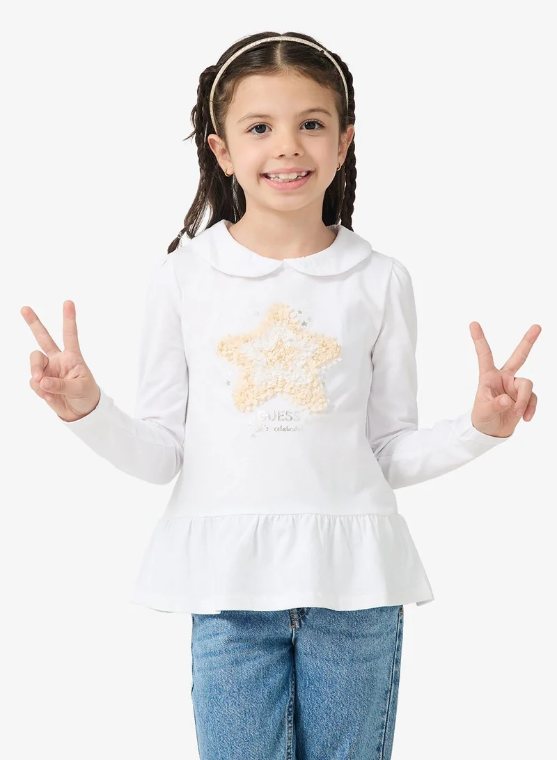 GUESS Kids Slogan Crew neck T-Shirt