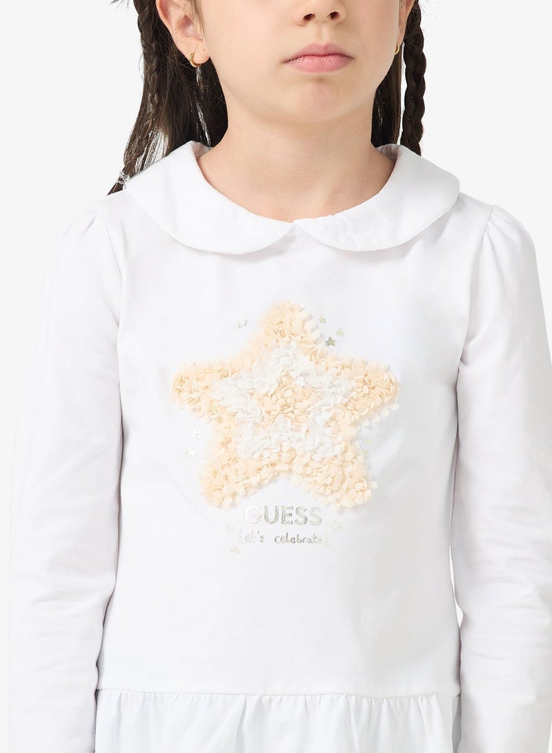 GUESS Kids Slogan Crew neck T-Shirt - Image 3