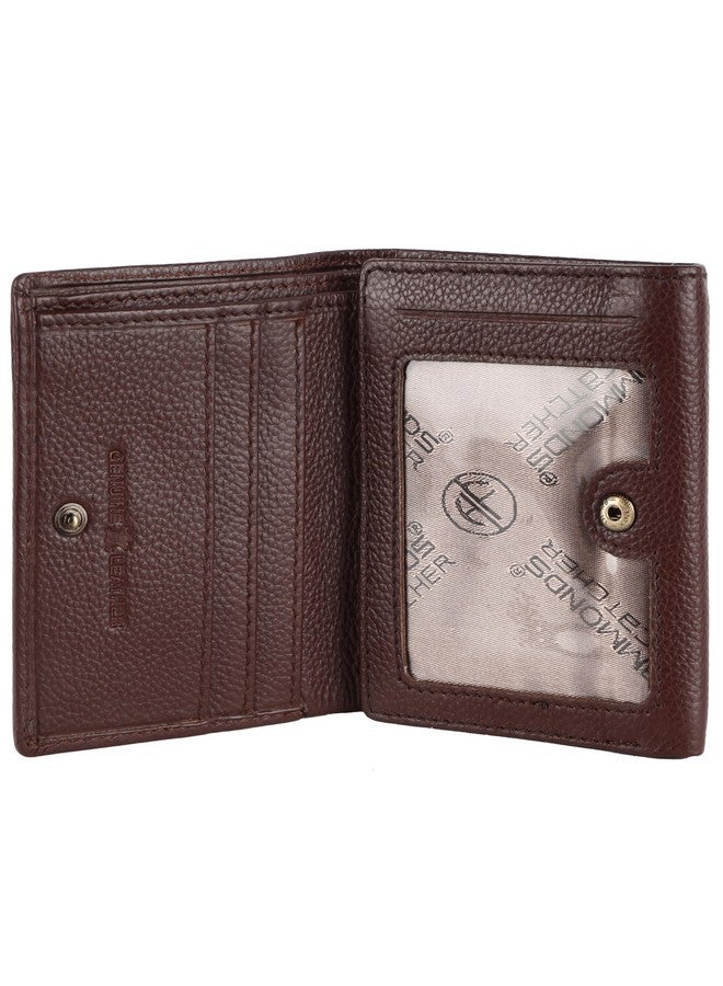 HAMMONDS FLYCATCHER Genuine Leather Wallet for Men, RFID Protected Leather Purse for Men, Money Purse for Men, Tri-Fold Wallet, 5 Card Slots, 2 ID Slot, Hidden Pocket, Metal Snap Button, Redwood Brown - Image 4