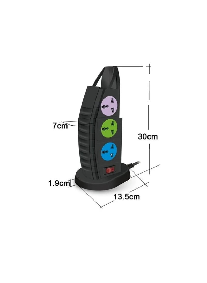 T G Smart Home Systems Styles 2500W 3 Power Socket Black - Image 2