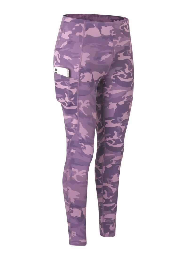 Loquat Women Quick Dry Breathable Elastic Pants Purple  - Image 1