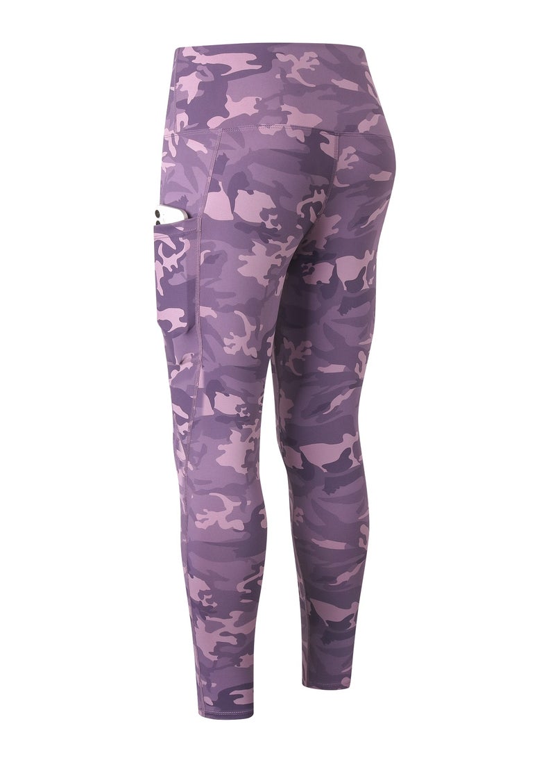 Loquat Women Quick Dry Breathable Elastic Pants Purple  - Image 2