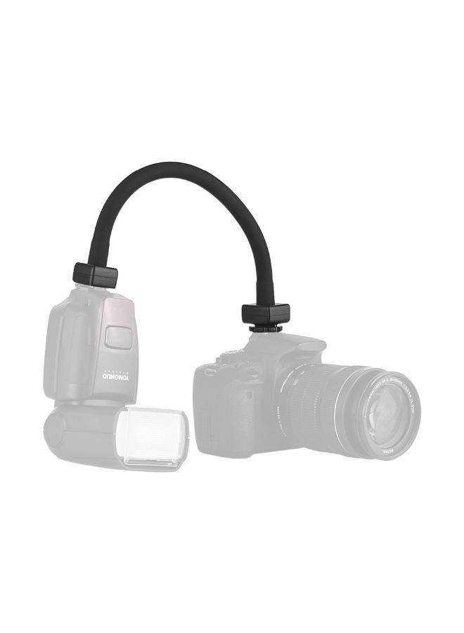 NIBEMINENT Flexible E-TTL Hot Shoe Extension Shelf Rod Flash Light Speedlite Bracket Black  - Image 2