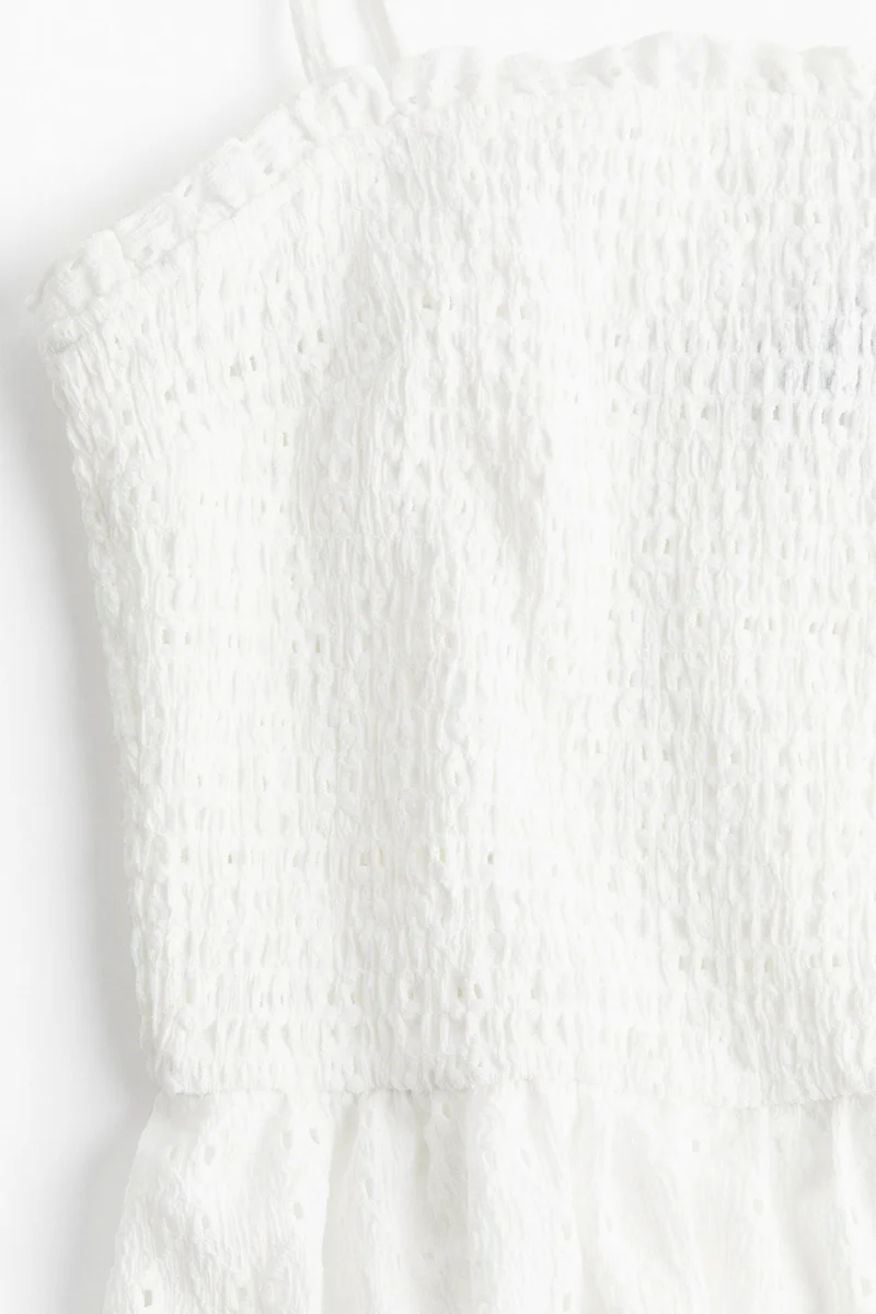 اتش اند ام فستان بحزام خصر وتصميم مكشكش