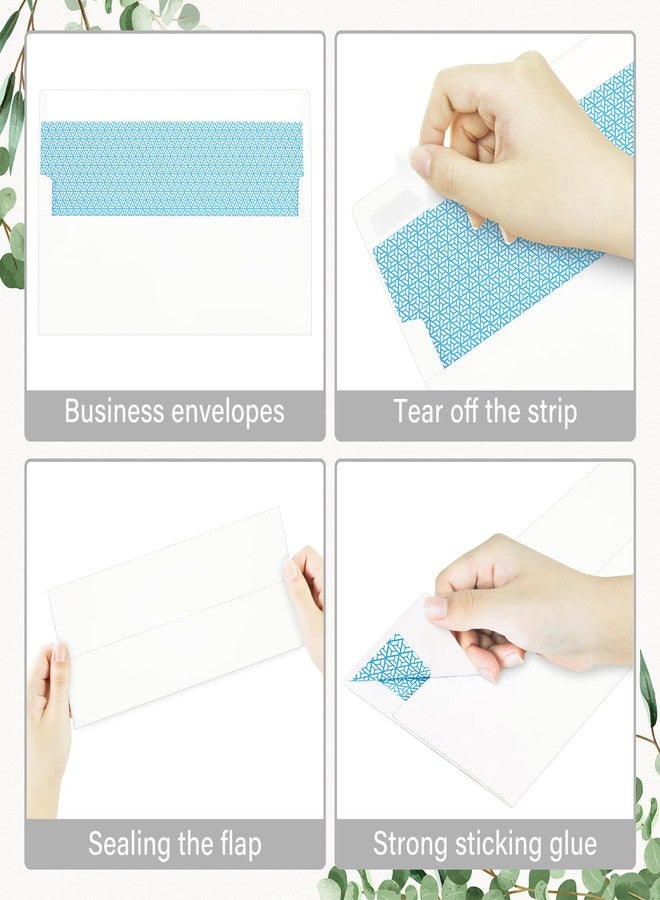 QIKSION 50 Pack #10 Business Envelopes, Self Seal Standard White Envelopes for Secure Business & Legal Mailing, Office, Checks, Letter, Invoices, 4 1/8 x 9 1/2 Inches - Image 4