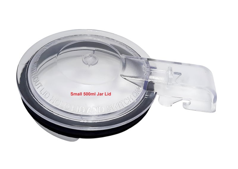 AJS spares قطع غيار AJS - غطاء جرة الشاتني المناسب لموديلات خلاطات باناسونيك MX-AC350, MX-AC310, MX-AC555, MX-AC400, MX-AC300, MX-AC250, MX-AC220, MX-AC210 (بولي كربونات، شفاف) (غطاء جرة صغير 500 مل) - Image 1