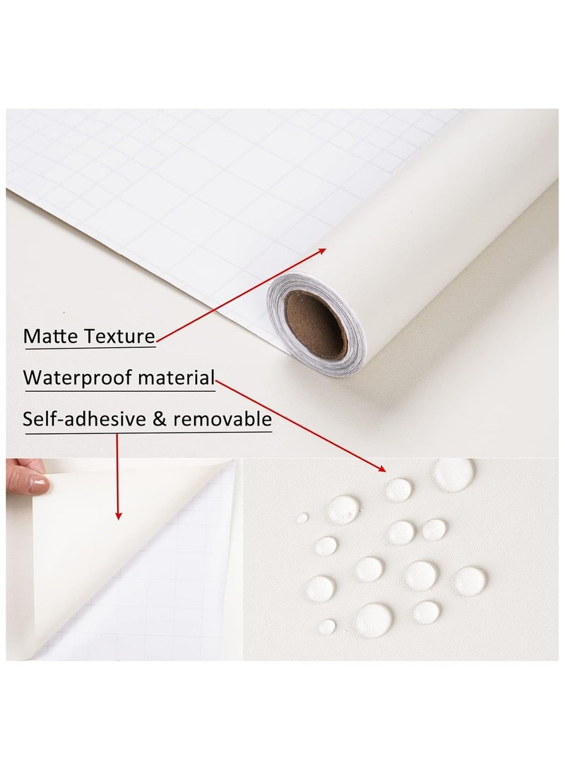 Anna 40CM x 10M Self-Adhesive Waterproof and Moisture-Proof Solid Color Simple Decorative Wallpaper - Image 2