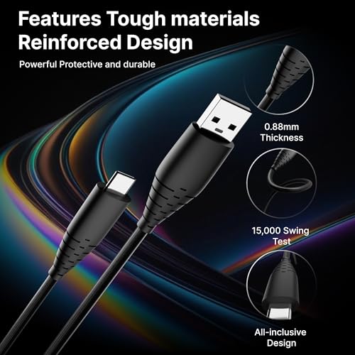 Basesailor 80W USB to Type C Cable,Fast Charger Charging Braided Cable,Compatible for iPhone,Samsung,Oneplus,Nothing & Other Devices,Supports QC 2.0/3.0,High Speed Data Transmission Cable - Image 5