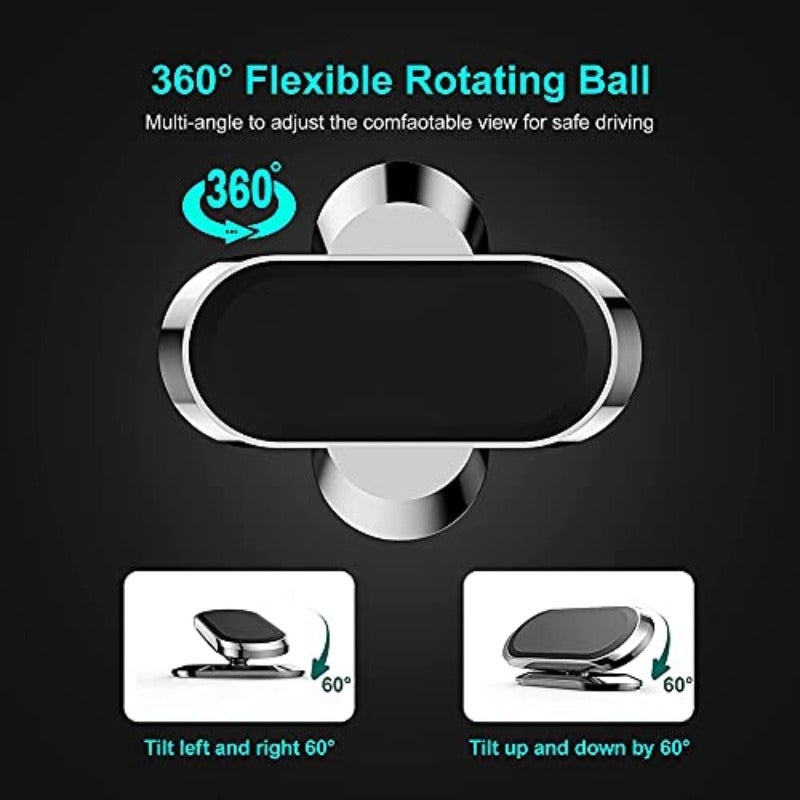حامل هاتف مغناطيسي للسيارة، قاعدة هاتف مغناطيسية سيارة عالمية لمثبت السيارة على لوحة القيادة وفتحة التهوية، دوران 360 درجة، قابل للتعديل، متوافق مع جميع الهواتف الذكية والأجهزة اللوحية، عبوة مكونة من عبوتين - Image 3