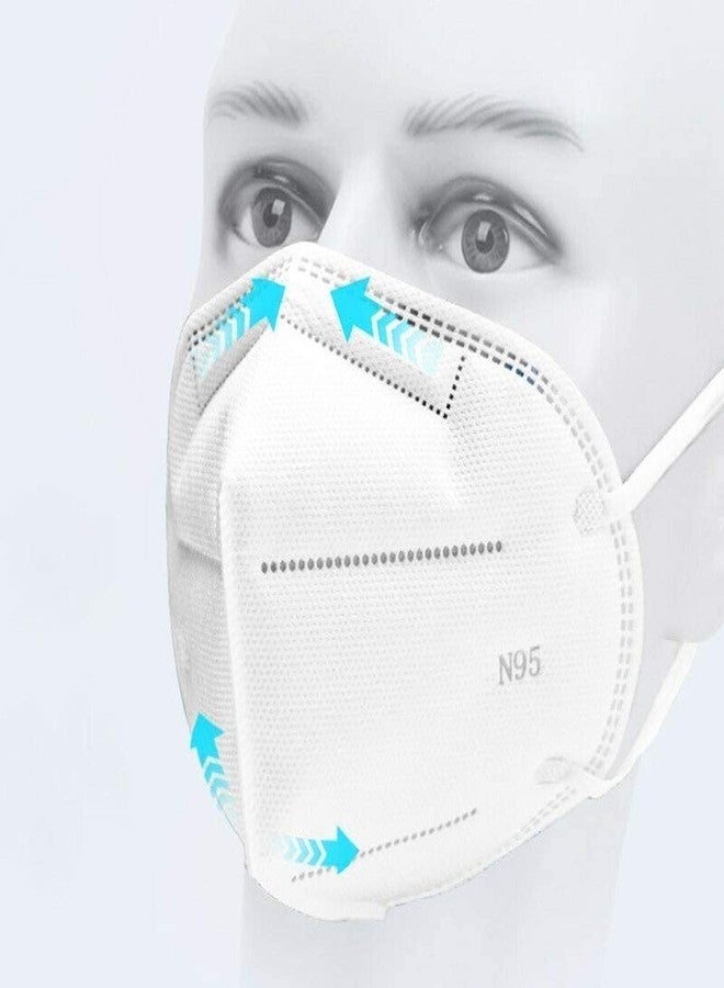 Bildos Non-Woven Fabric Reuseable N95 Face Mask (White, Without Valve, Pack of 10) for Unisex - Image 2