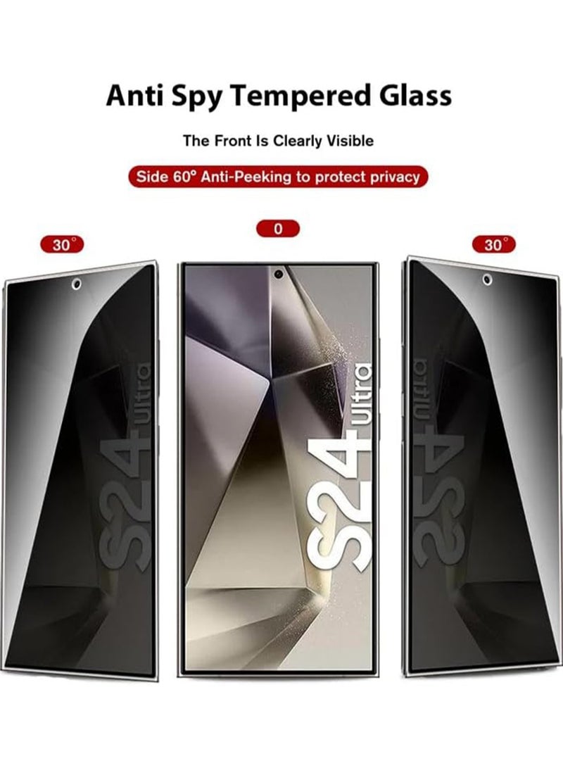 Youque 2-Pack HD Full Privacy Anti-Peeping Tempered Glass Screen Protector For Samsung Galaxy S24 Ultra - Image 4