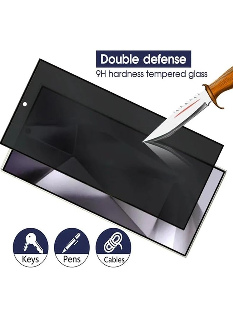 Youque 2-Pack HD Full Privacy Anti-Peeping Tempered Glass Screen Protector For Samsung Galaxy S24 Ultra - Image 5