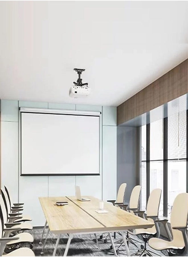Skill Tech SH 07PB Heavy-Duty Projector Ceiling Mount for Pitched or Flat Ceiling, Profile 255mm, 45kg Load Capacity – Black  - Image 3
