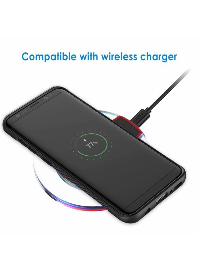 Jetech حافظة نحيفة لجهاز سامسونج جالاكسي S8، غطاء هاتف رقيق مع امتصاص للصدمات وتصميم من ألياف الكربون (أسود) - Image 3