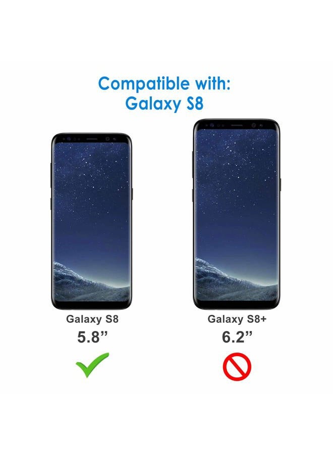 Jetech حافظة نحيفة لجهاز سامسونج جالاكسي S8، غطاء هاتف رقيق مع امتصاص للصدمات وتصميم من ألياف الكربون (أسود) - Image 2